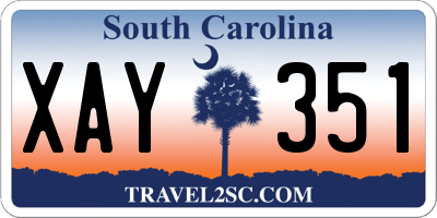 SC license plate XAY351