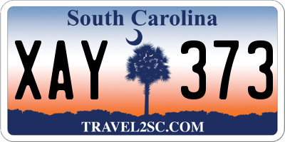 SC license plate XAY373