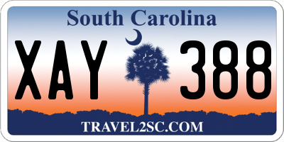 SC license plate XAY388