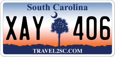 SC license plate XAY406