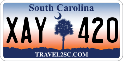 SC license plate XAY420