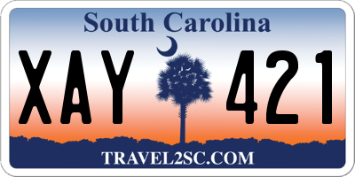 SC license plate XAY421