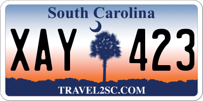 SC license plate XAY423