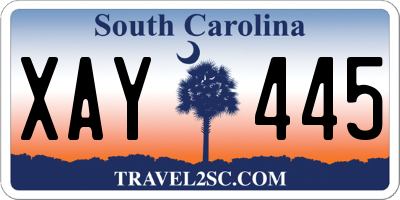 SC license plate XAY445