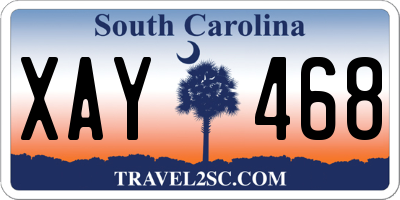 SC license plate XAY468
