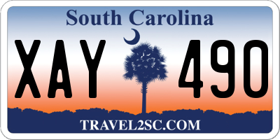 SC license plate XAY490