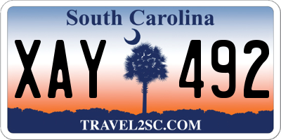 SC license plate XAY492