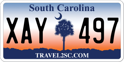 SC license plate XAY497