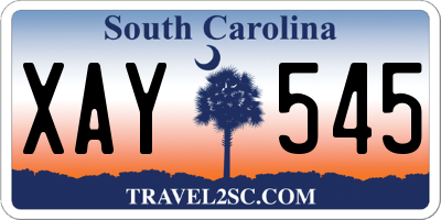 SC license plate XAY545
