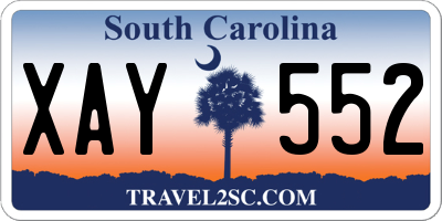 SC license plate XAY552