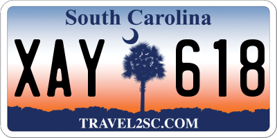 SC license plate XAY618