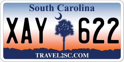 SC license plate XAY622
