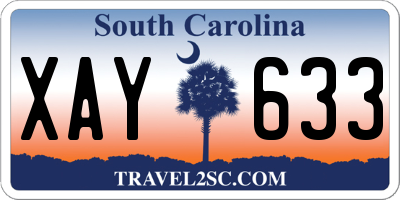 SC license plate XAY633