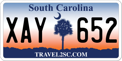 SC license plate XAY652