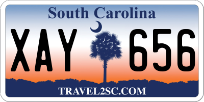SC license plate XAY656