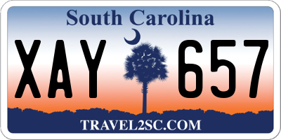 SC license plate XAY657
