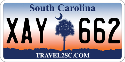 SC license plate XAY662