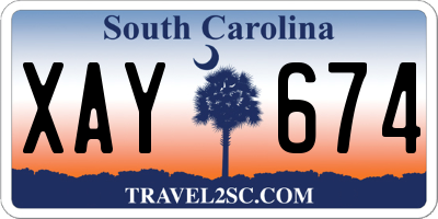 SC license plate XAY674