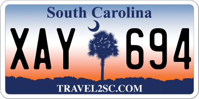 SC license plate XAY694