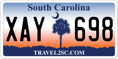 SC license plate XAY698
