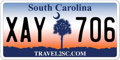 SC license plate XAY706
