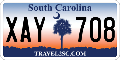 SC license plate XAY708
