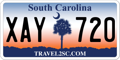 SC license plate XAY720