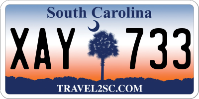 SC license plate XAY733