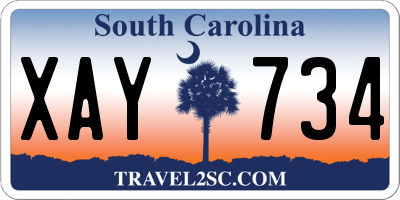 SC license plate XAY734