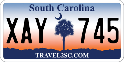 SC license plate XAY745
