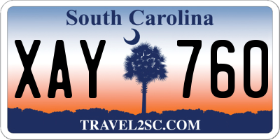 SC license plate XAY760