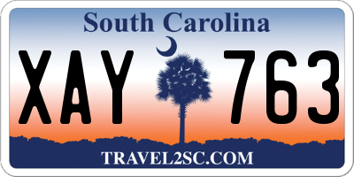SC license plate XAY763
