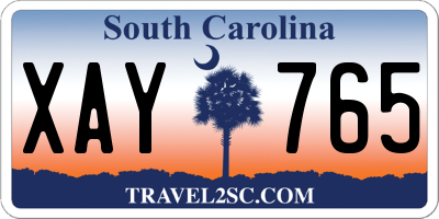SC license plate XAY765