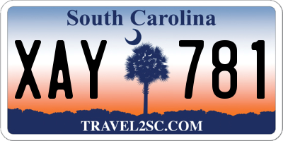 SC license plate XAY781