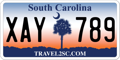 SC license plate XAY789