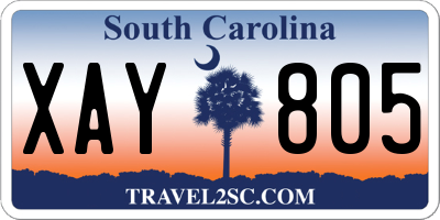 SC license plate XAY805