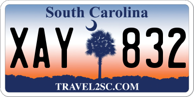 SC license plate XAY832