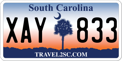 SC license plate XAY833