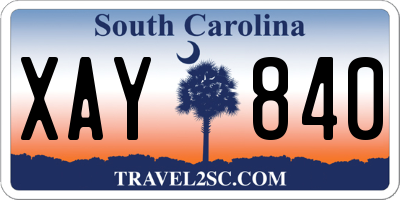 SC license plate XAY840