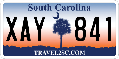 SC license plate XAY841