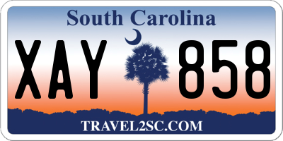 SC license plate XAY858