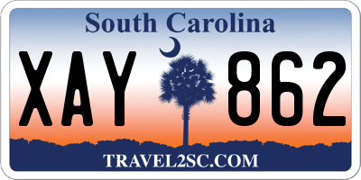 SC license plate XAY862