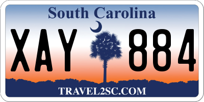 SC license plate XAY884