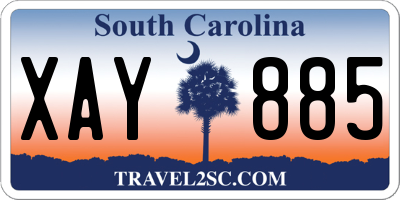 SC license plate XAY885