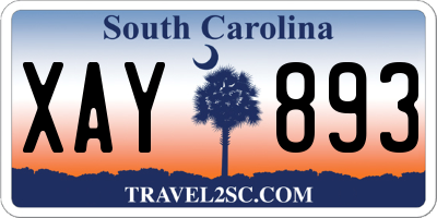 SC license plate XAY893