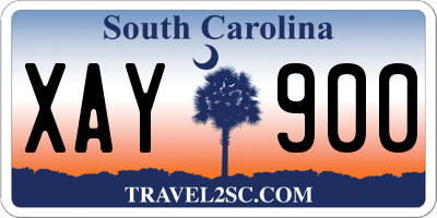 SC license plate XAY900