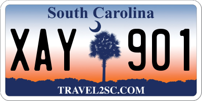 SC license plate XAY901