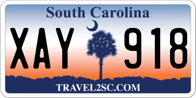 SC license plate XAY918