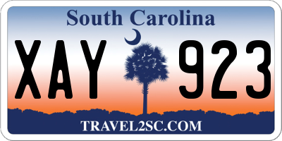 SC license plate XAY923