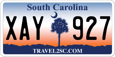 SC license plate XAY927